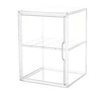 Kioball Présentoir Transparent Échelle Modèle Boîte de Rangement Marionnette Boîte de Présentation 27x25.5x36CM