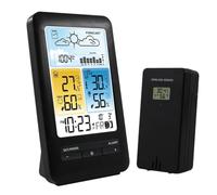 Kioball Station Météo Sans avec Affichage Numérique, Thermomètre, Alarme de Température et D'Humidité, Capteur de Prévisions Météorologiques