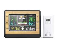 Kioball Station Météo sans avec Écran Couleur de 6 Pouces, Thermomètre Numérique Hygromètre avec Capteur de Prévision Météo