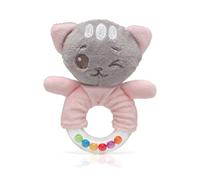 Kiokids Peluche Hochet Petit Chat Rose