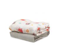 Kiokids - Set 2 Mussole di Cotone - Grigio