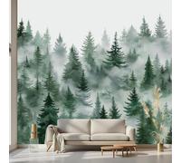 Kioldoq Papier Peint Chambre Adulte Forêt Plante, Stickers Meuble Vert Arbre, Papier Peint Intissé Motif Botanique Vinyle Autocollant Pour Salon Porte Placard Décoration Murale 250x175 cm