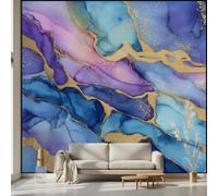 Kioldoq Papier Peint Chambre Adulte Marbre Esthétique, Stickers Meuble Peinture Fluide, Papier Peint Intissé Moderne Esthétique Vinyle Autocollant Pour Salon Porte Placard Décoration Murale 360x250 cm