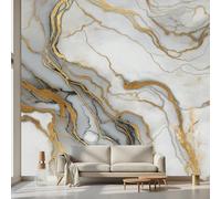 Kioldoq Papier Peint Chambre Adulte Peinture Fluide, Stickers Meuble Marbre Esthétique, Papier Peint Intissé Moderne Esthétique Vinyle Autocollant Pour Salon Porte Placard Décoration Murale 360x250 cm