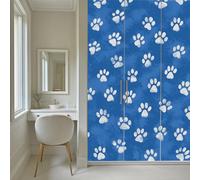 Kioldoq Papier Peint Panoramique Chien Animaux, Stickers Meuble Empreintes De Pattes, Papier Peint Autocollant Bleu Et Blanc Autocollant Meuble Pour Salon Chambre Decoration Cuisine 450x315 cm