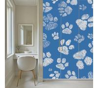 Kioldoq Papier Peint Panoramique Chien Animaux, Stickers Meuble Empreintes De Pattes, Papier Peint Autocollant Bleu Et Blanc Autocollant Meuble Pour Salon Chambre Decoration Cuisine 450x315 cm