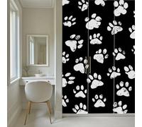 Kioldoq Papier Peint Panoramique Empreintes De Pattes, Stickers Meuble Chiot Animaux, Papier Peint Autocollant Noir Et Blanc Autocollant Meuble Pour Salon Chambre Decoration Cuisine 450x315 cm