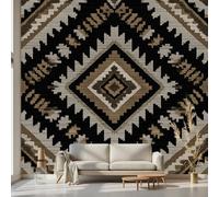 Kioldoq Papier Peint Panoramique Geometrique Diamant, Papier Peint Autocollant Ethnique Aztèque, Stickers Meuble Tribal Exotique Autocollant Meuble Pour Salon Chambre Decoration Cuisine 150x105 cm