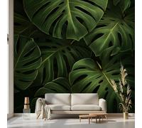 Kioldoq Papier Peint Panoramique Motif Feuilles, Stickers Meuble Tropical Monstera, Papier Peint Autocollant Vert Botanique Autocollant Meuble Pour Salon Chambre Decoration Cuisine 100x70 cm