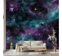 Kioldoq Papier Peint Panoramique Thème De L’Espace, Papier Peint Autocollant Planète Univers, Stickers Meuble Galaxie Nébuleuse Autocollant Meuble Pour Salon Chambre Decoration Cuisine 150x105 cm