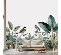 Kioldoq Papier Peint Panoramique Tropical Oiseau, Stickers Meuble Arbre Botanique, Papier Peint Autocollant Feuilles De Palmier Autocollant Meuble Pour Salon Chambre Decoration Cuisine 100x70 cm