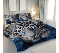 Kioldoq Planète Galaxie Parure De Lit Fermeture Éclair, Soleil Lune Housse De Couette Microfibre, Noir Et Blanc Linge De Lit 155x220 cm 1 Personne 3 Pièces avec 2 Taies d'oreiller 65x65 cm
