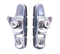 KiooS Plaquettes de Frein de vélo de Route plaquette de Frein en Caoutchouc 1 Paire Bloc de Frein de Route Support de freinage Chaussures Cycle Frein Sabot Partie vélo pièce de Frein(Silver)