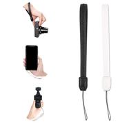 Kiorafoto 2 Pack Camera Wristband, Doux et Confortable Camera Wristband 9,25 Pouces Cuir Durable Court Bracelet Léger pour Téléphone Portable Porte - Clés Badge USB Flash Drive Wallet (Noir et Blanc)