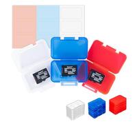 Kiorafoto Lot de 18 étuis pour cartes micro SD, 3 couleurs, rangement compact avec étiquettes, portable