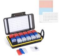 Kiorafoto Porte-carte Micro SD avec 54 paquets, 3 couleurs, étui en plastique transparent pour carte Micro SD TF Micro SD/SDXC/SDHC, résistant à l'eau, aux chocs, à la poussière, étui de rangement pou