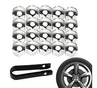 Kioriur Cache-écrous de roue de voiture | Cache-boulons - Bouchon de vis de pneu avec outil de démontage - Cache-écrous de pneu de 17 mm, 19 mm, 21 mm, protection extérieure des écrous de jantes de