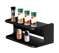 Kioriur Étagère murale de chevet peu encombrante avec double plateau | Table de chevet pour organiser les écouteurs, les télécommandes, le verre