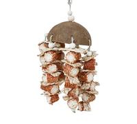 Kioriur Jouet de cage à oiseaux, jouet pour perroquet en épi de maïs, épis de maïs et noix de coco, jouet pour grands oiseaux | Jouet suspendu pour nichoir à oiseaux, jouet pour