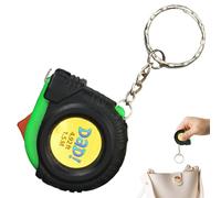 Kioriur Mètre ruban de poche, porte-clés, mètre ruban rétractable, 2 porte-clés, petit mètre ruban, avec fermeture coulissante solide pour