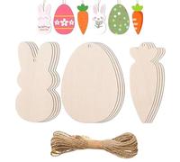 Kioriur Ornement des en De Pâques Inachevés - Coupé De Bois Pâques De Pâques Signes De Carottes D'oeufs,Décoration De Printemps De La Classe Ma Main