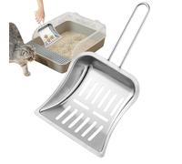 Kioriur Pelle en métal avec Pelle Profonde, lève-crottes de Chaton, Scooper de Merde à Long Manche, Pelle en métal Haute résistance pour Un Nettoyage Efficace des déchets de Chats