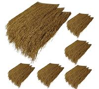 kiosbibi Toit de Palme Panneaux Parapluie De Chaume Fourrure Paille,Ignifuge Et Retardateur De Flamme,Postuler à Hawaïen Parasol Abri Jardin Gazebo Parasol TIK(Size:30pcs,Color:Chaume Ordinaire)