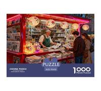 Kiosque à journaux d'antan Puzzle en Bois Imperméable Puzzles De 1000 Pièces pour Adultes Impossible Jeux Éducatifs