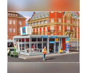 Kiosque à journaux moderne lumineux-HO 1/87-KIBRI 39008