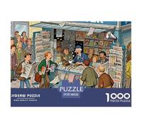 Kiosque aux journaux, Panique du Matin Puzzle en Bois Imperméable DIY Puzzles De 1000 Pièces pour Adultes Amusant Jeux De Stimulants
