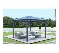 Kiosque de jardin - Cazeboo - GRACE - 300 x 300 cm - Gris anthracite - Toit polycarbonate