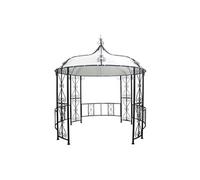 Vente-unique - Kiosque de Jardin en métal façon Fer forgé D300 x H305 cm - Noir - TILCARA
