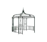 Kiosque de jardin en métal façon fer forgé D300 x H305 cm - Vert - TILCARA