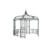 Kiosque de jardin en métal façon fer forgé D300 x H305 cm - Vert - TILCARA