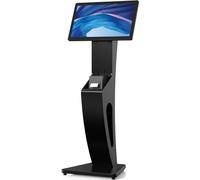 Kiosque de plancher élégant pour moniteurs - CTA Sl loor Stand avec fente d'imprimante pour moniteurs et autres écrans (ADD-LDSLEEK)