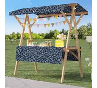 Kiosque en bois for la vente de hot-dogs, chariot de vendeur mobile pliable et portable avec auvent, présentoir for marchés de producteurs, centres commerciaux, kiosques de vente au détail, salons pro