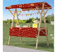 Kiosque en bois for la vente de hot-dogs, chariot de vendeur mobile pliable et portable avec auvent, présentoir for marchés de producteurs, centres commerciaux, kiosques de vente au détail, salons pro