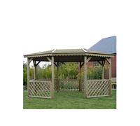 Kiosque en bois traité autoclave 4280 x 3614 x 2769 mm