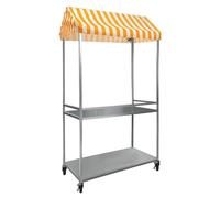 Kiosque mobile pliable avec auvent pour marchés agricoles, festivals et événements pop-up