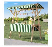 Kiosque mobile pliable avec auvent - Stand de marché portable pour vendeurs ambulants et chariots alimentaires
