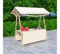 Kiosque mobile portable pour la restauration de rue, présentoir de marché en bois pour la vente de collations, de bonbons et de jouets, kiosque mobile pour la restauration de rue A-120*60*200cm