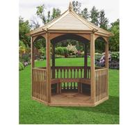 Kiosque Pavillon hexagonal 4.74m² - Toiture en bois