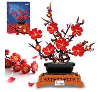 kiothdre Kit Construction Bouquet Fleur Prunier- Botanical Plante Prunier pour Adulte Femme, 692PCS Bouquet de Fleur Artificielles pour Décoration Maison & Bureau- Cadeau Noël & Anniversaire