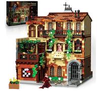 kiothdre Kit Construction Maison Balcon, 3800 PCS Architecture Renaissance Italienne avec Villa à 3 Niveaux, Balcon, Vignes Lierre, Jouet Bloc Maison pour Adulte & Adolescents, Décoration Intérieur