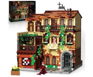 kiothdre Kit Construction Maison Balcon, 3800 PCS Architecture Renaissance Italienne avec Villa à 3 Niveaux, Balcon, Vignes Lierre, Jouet Bloc Maison pour Adulte & Adolescents, Décoration Intérieur