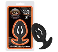 Kiotos - plug anal en silicone avec dilatateur S (noir)