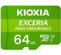 Kioxia EXCERIA HIGH ENDURANCE Carte microSDXC 64 GB A1 Application Performance Class, UHS-I, v30 Video Speed Class Standard de puissance A1, optimisé pour les