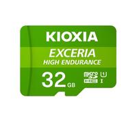 Kioxia Exceria High Endurance MicroSDHC 32Go UHS-I Classe 10 V10 (LMHE1G032GG2) Lecture 100Mo/s Ecriture 30Mo/s FAT32 Résistant aux chocs, eau, rayons X