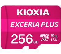 Kioxia EXCERIA PLUS Carte microSDXC 256 GB A1 Application Performance Class, UHS-I, v30 Video Speed Class Standard de puissance A1, résistance aux chocs,