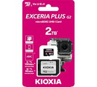 KIOXIA Micro SD 2TB EXCERIA Plus G2 UHS-I C10 avec Adaptateur